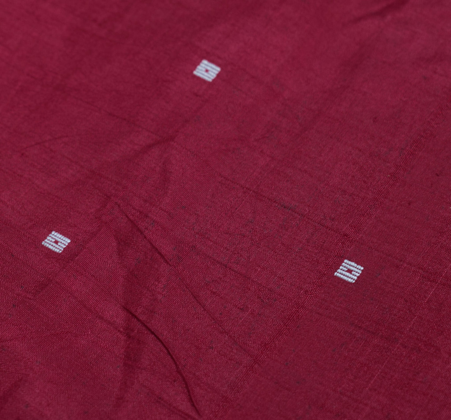 Sushila Vintage Sari Maroon Remnant Scrap Multi Purpose Pure Silk Craft Fabric