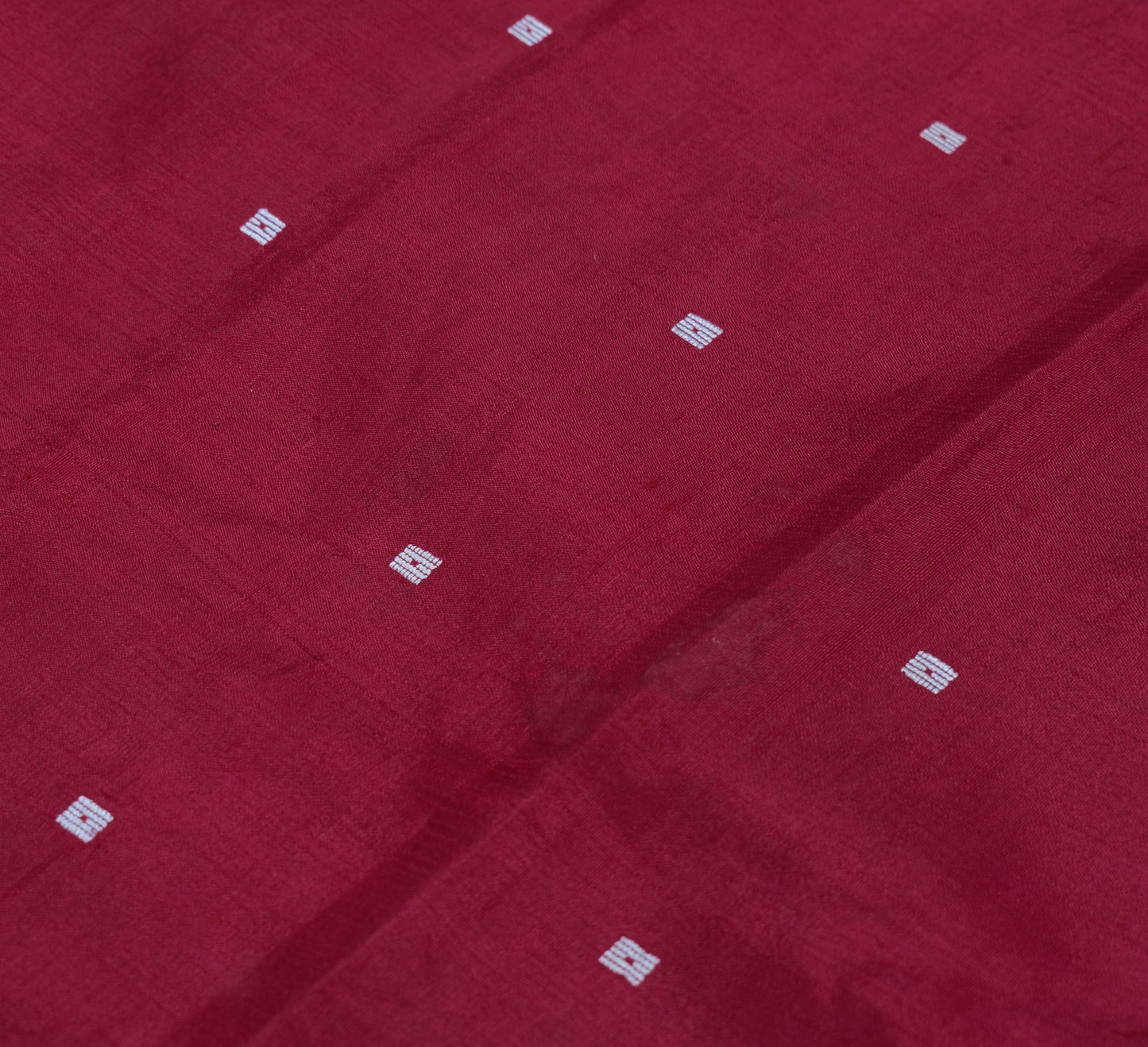 Sushila Vintage Sari Maroon Remnant Scrap Multi Purpose Pure Silk Craft Fabric