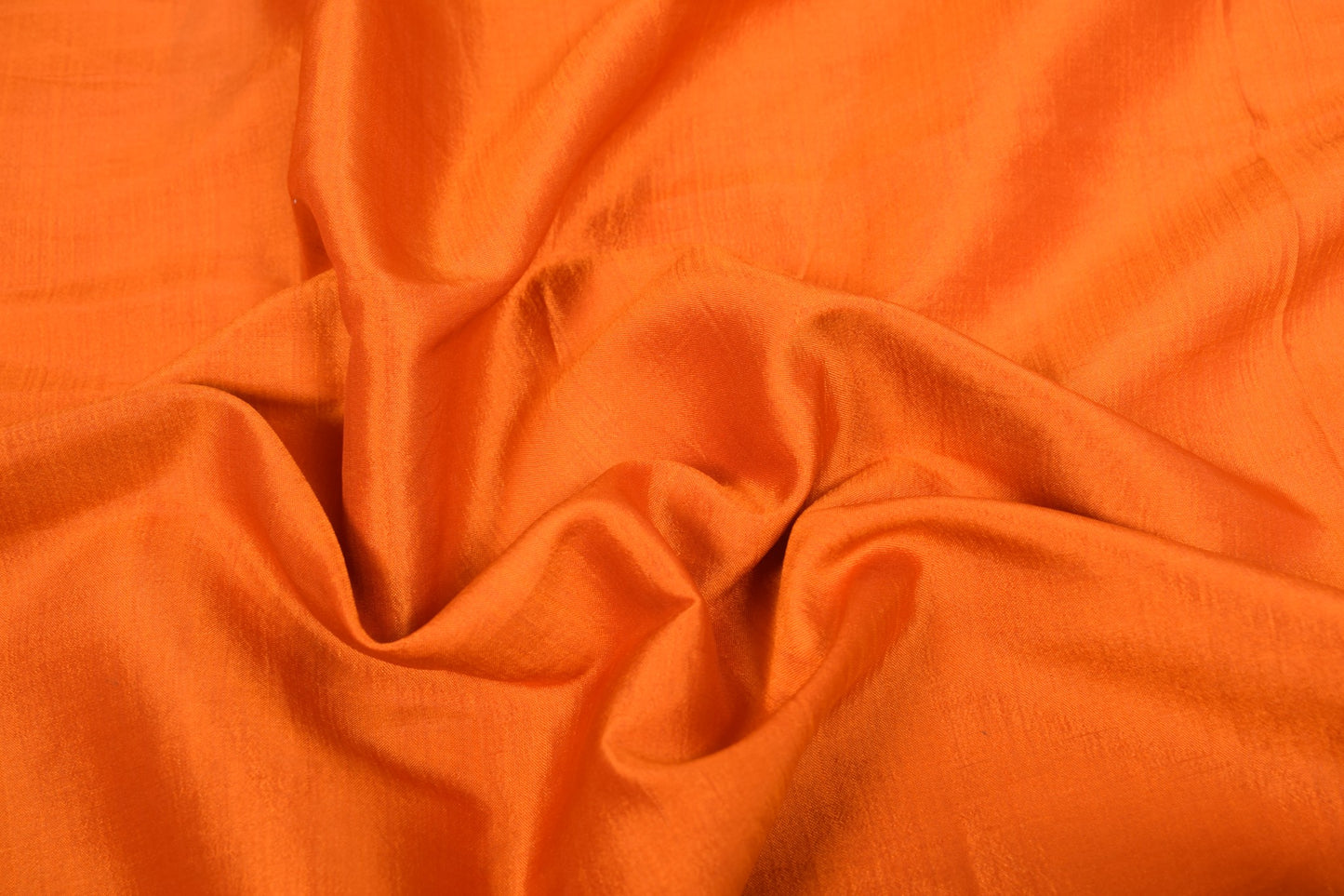 Sushila Vintage Peacock Woven Sari Remnant Scrap Orange Pure Silk Craft Fabric