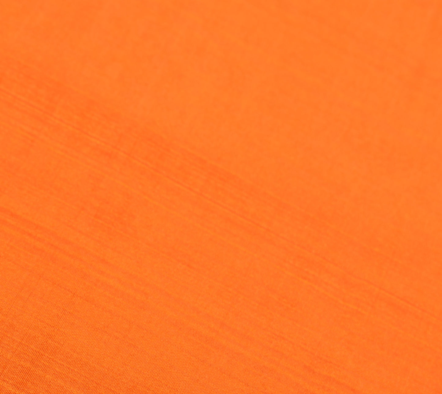 Sushila Vintage Peacock Woven Sari Remnant Scrap Orange Pure Silk Craft Fabric