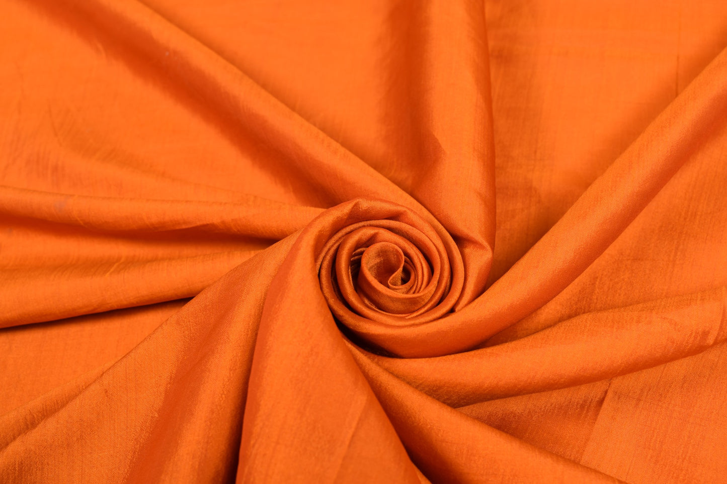 Sushila Vintage Peacock Woven Sari Remnant Scrap Orange Pure Silk Craft Fabric