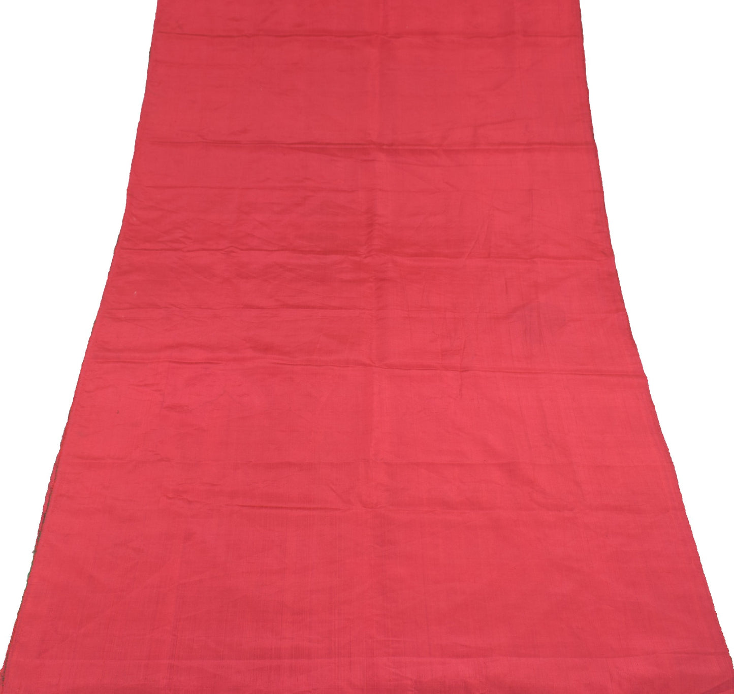 Sushila Vintage Maroon Sari Remnant Scrap Multi Purpose Pure Silk Craft Fabric