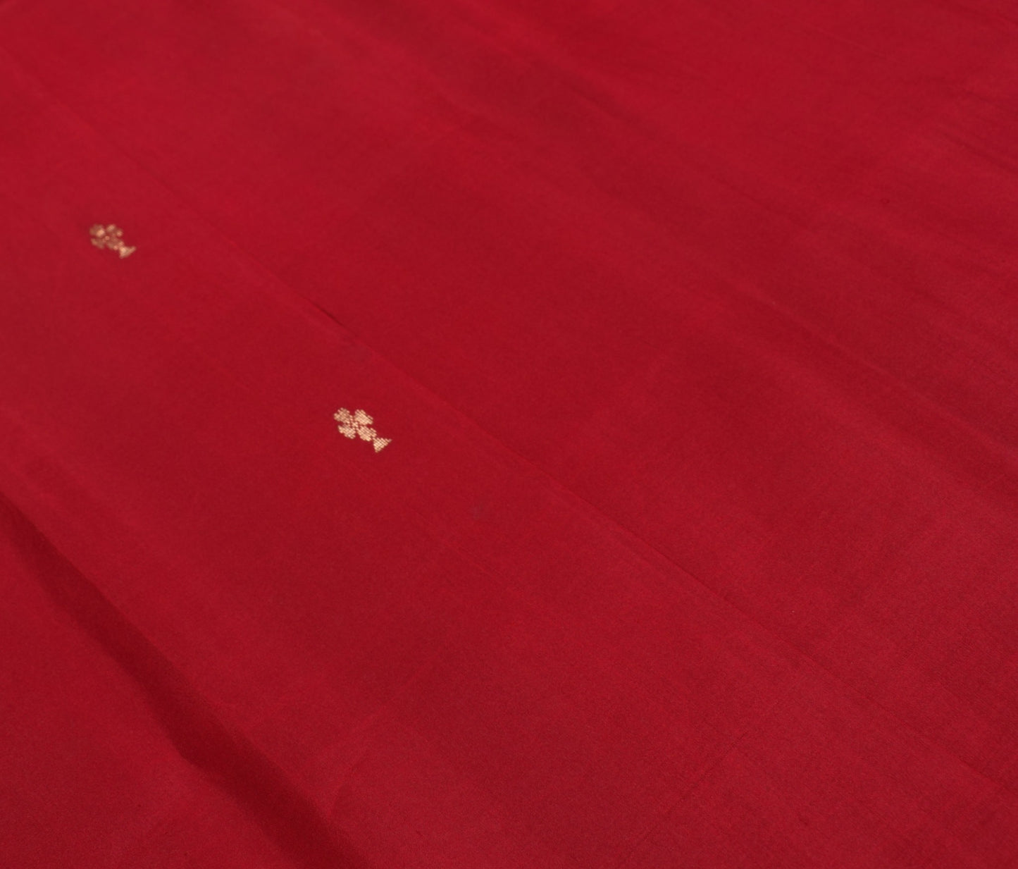 Sushila Vintage Maroon Sari Remnant Scrap Zari Woven 100% Pure Silk Craft Fabric
