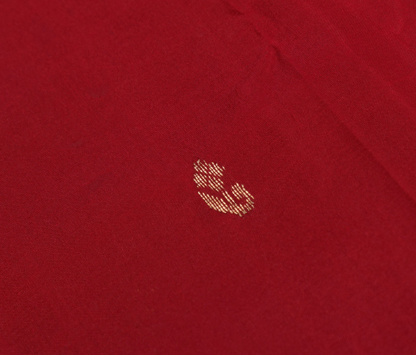 Sushila Vintage Maroon Sari Remnant Scrap Zari Woven 100% Pure Silk Craft Fabric