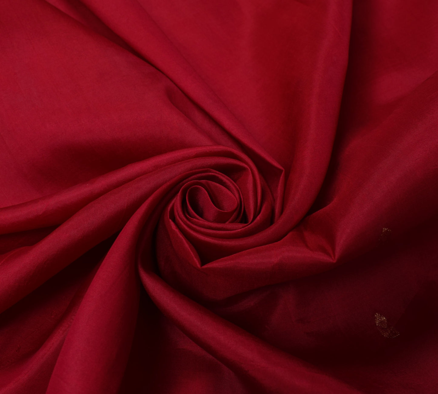 Sushila Vintage Maroon Sari Remnant Scrap Zari Woven 100% Pure Silk Craft Fabric