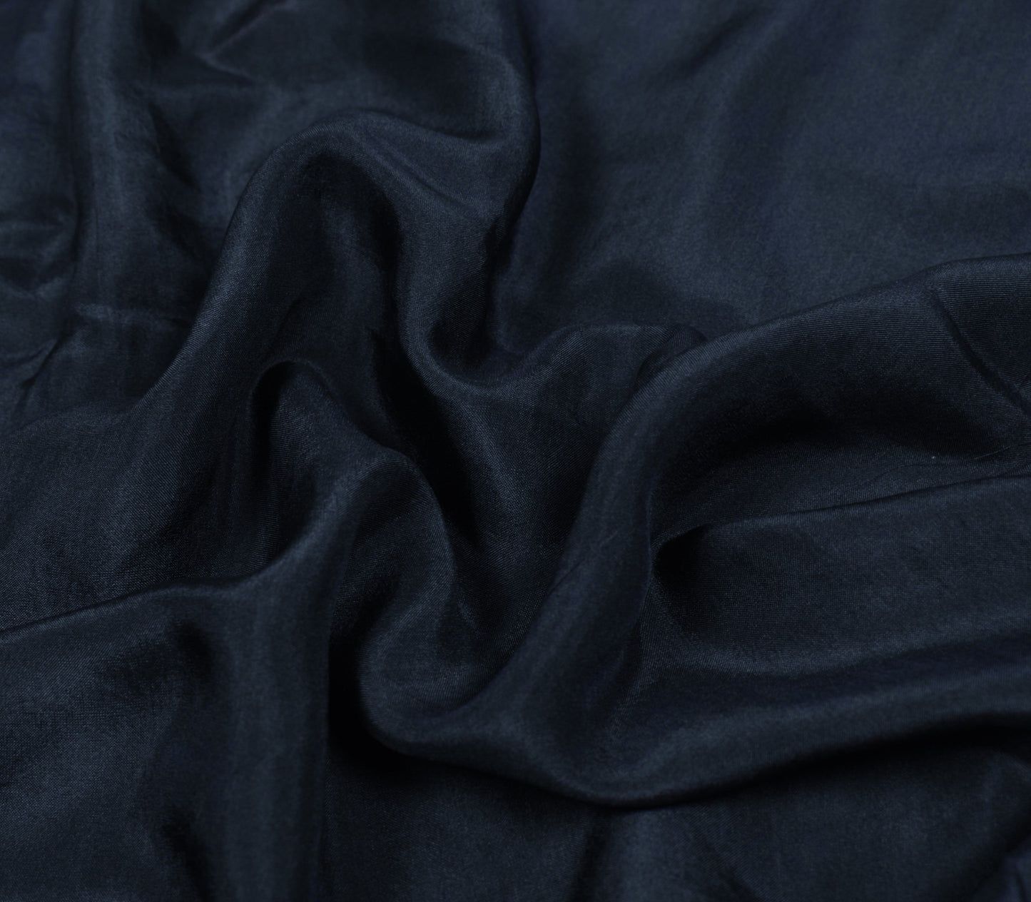 Sushila Vintage Blue Sari Remnant Scrap Multi Purpose Pure Crepe Craft Fabric