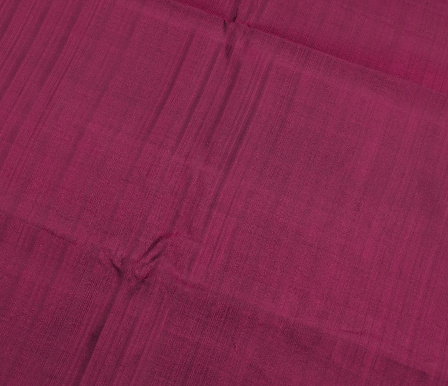 Sushila Vintage Magenta Sari Remnant Scrap Multi Purpose Pure Silk Craft Fabric