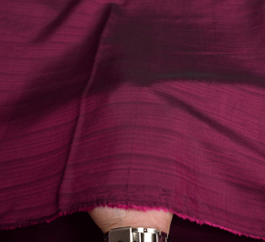 Sushila Vintage Magenta Sari Remnant Scrap Multi Purpose Pure Silk Craft Fabric