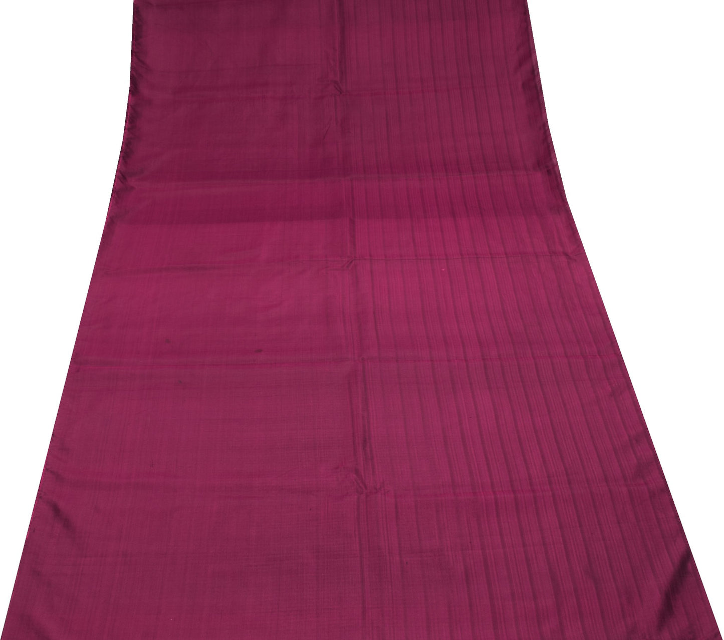 Sushila Vintage Magenta Sari Remnant Scrap Multi Purpose Pure Silk Craft Fabric