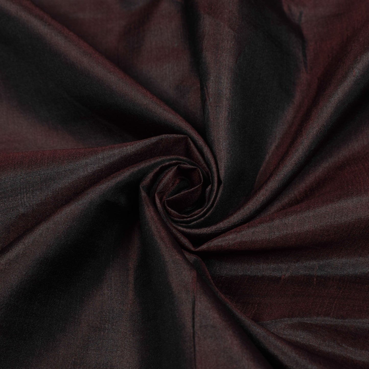 Sushila Vintage Woven Sari Remnant Scrap Dark Brown Pure Silk Soft Craft Fabric