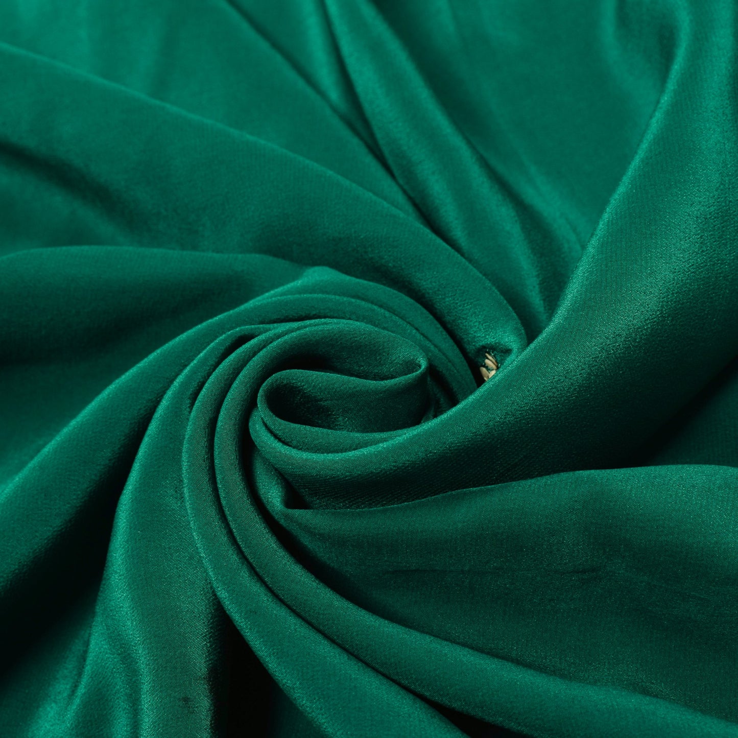 Sushila Vintage Green Sari Remnant Scrap Embroidery Pure Crepe Silk Craft Fabric