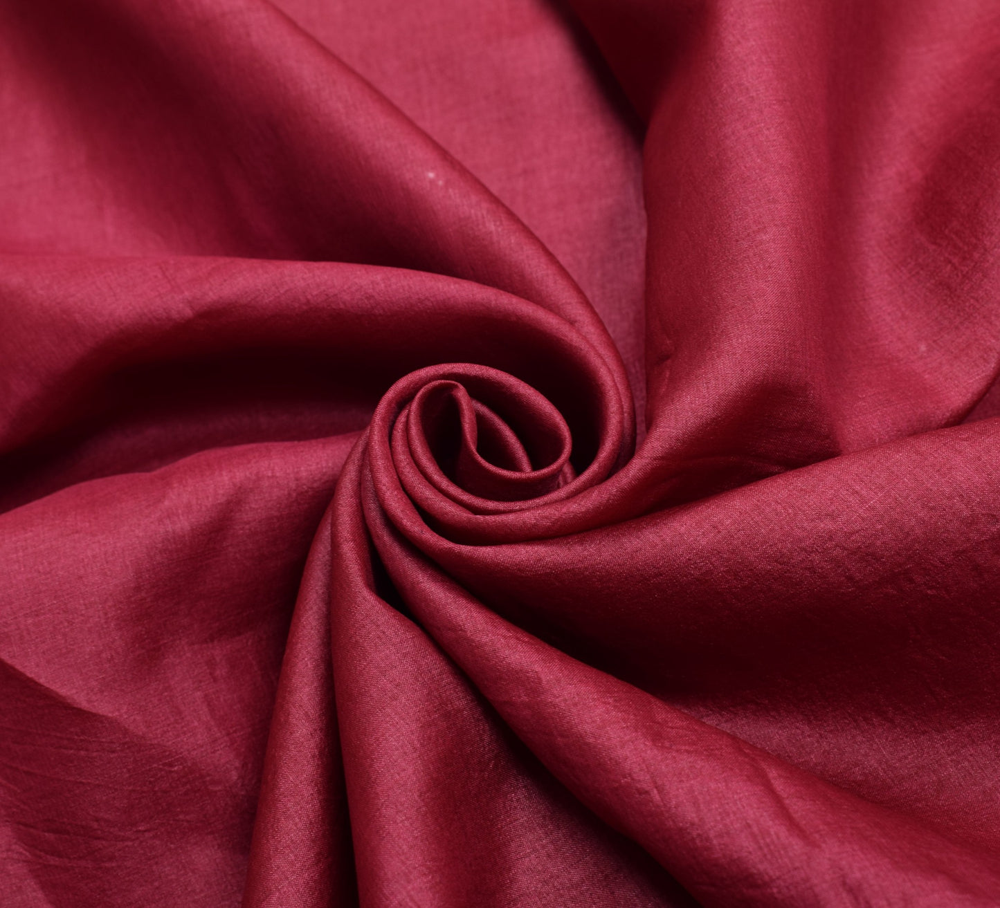 Sushila Vintage Maroon Sari Remnant Scrap Pure Tussar Hand Beaded Craft Fabric