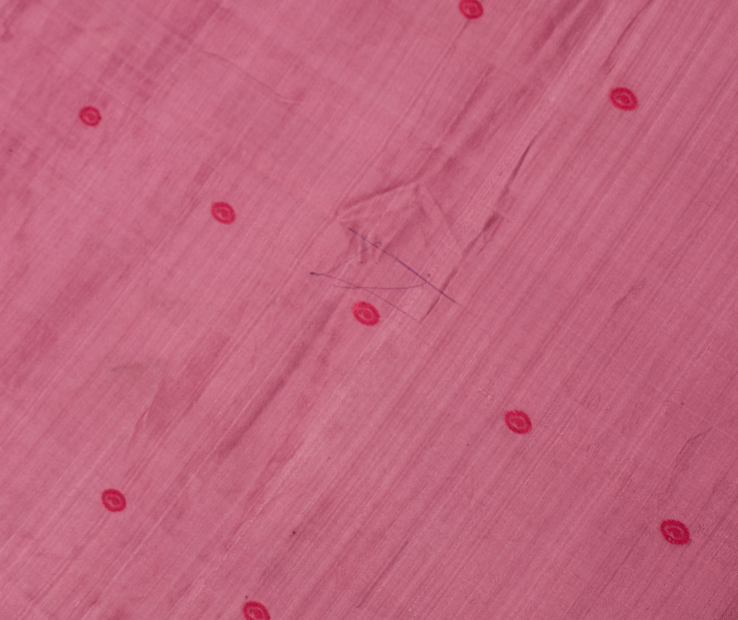Sushila Vintage Pink Woven Sari Remnant Scrap Paisley PureSilk Soft Craft Fabric
