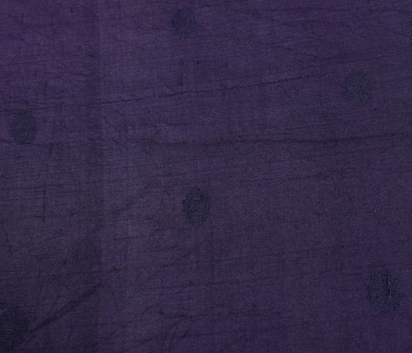 Sushila Vintage Purple Sari Remnant Scrap Floral Woven Pure Silk Craft Fabric