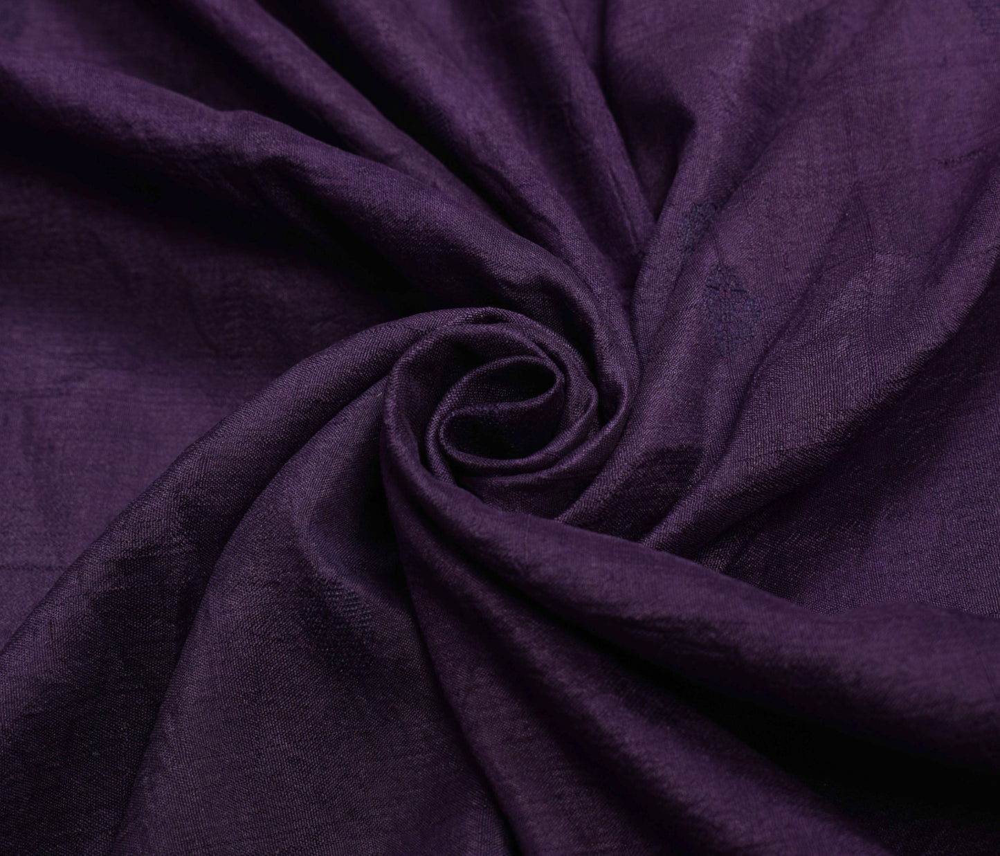 Sushila Vintage Purple Sari Remnant Scrap Floral Woven Pure Silk Craft Fabric