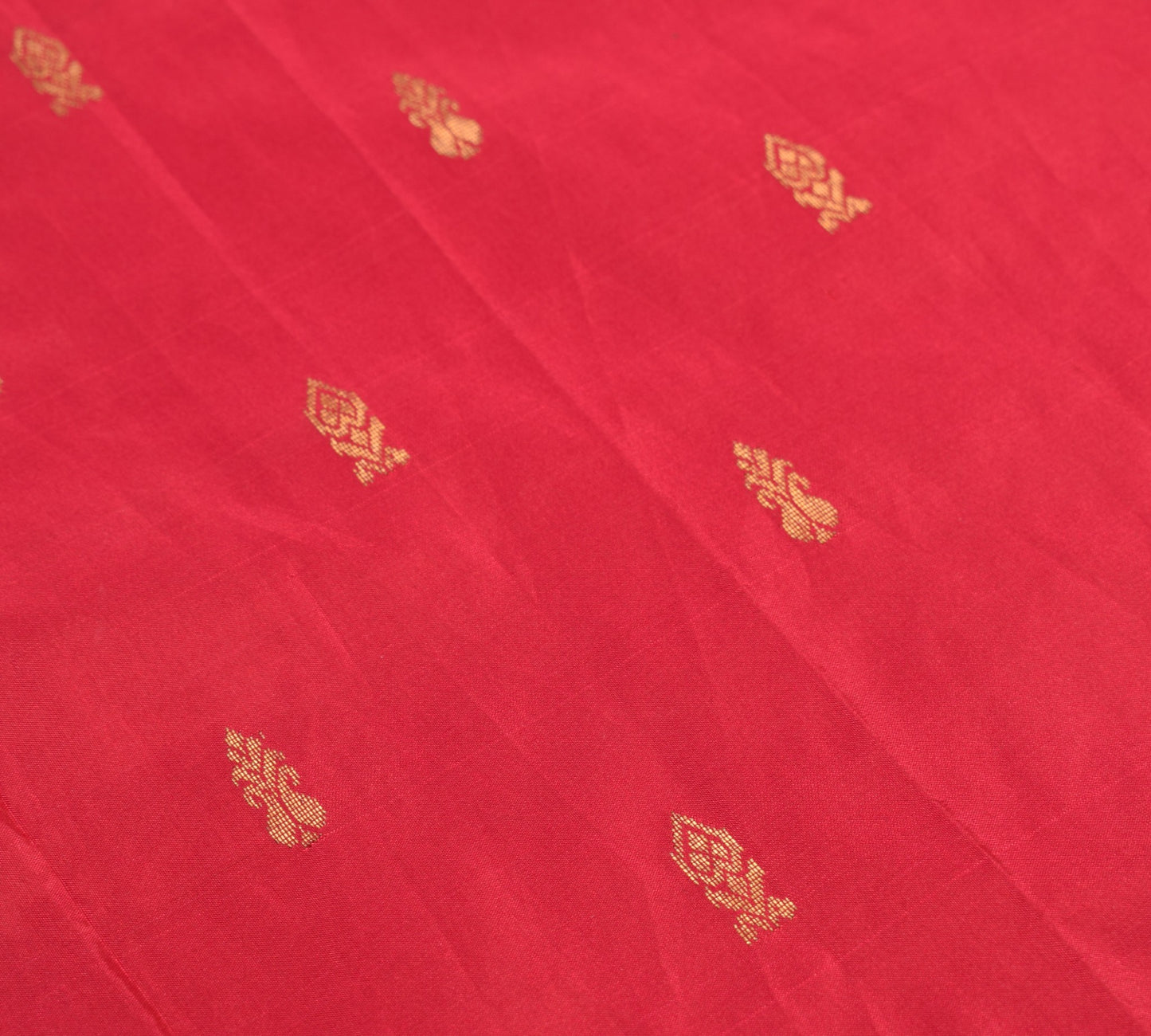 Sushila Vintage Zari Woven Sari Remnant Scrap 100% Pure Silk Indian Craft Fabric