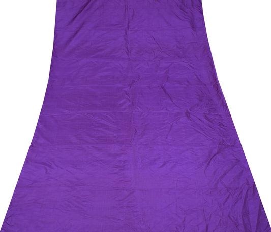 Sushila Vintage Purple Sari Remnant Scrap Multi Purpose Pure Silk Craft Fabric