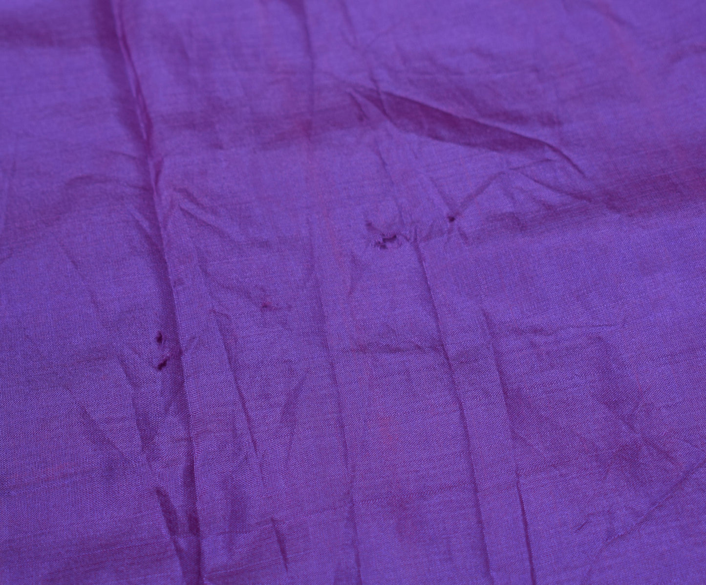 Sushila Vintage Purple Sari Remnant Scrap Multi Purpose Pure Silk Craft Fabric