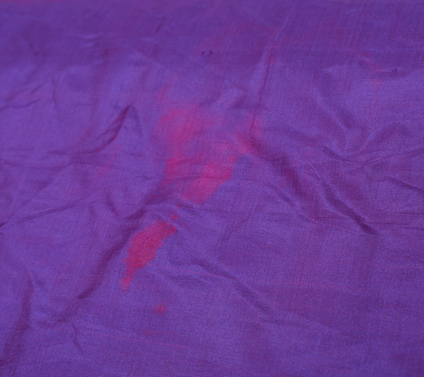 Sushila Vintage Purple Sari Remnant Scrap Multi Purpose Pure Silk Craft Fabric