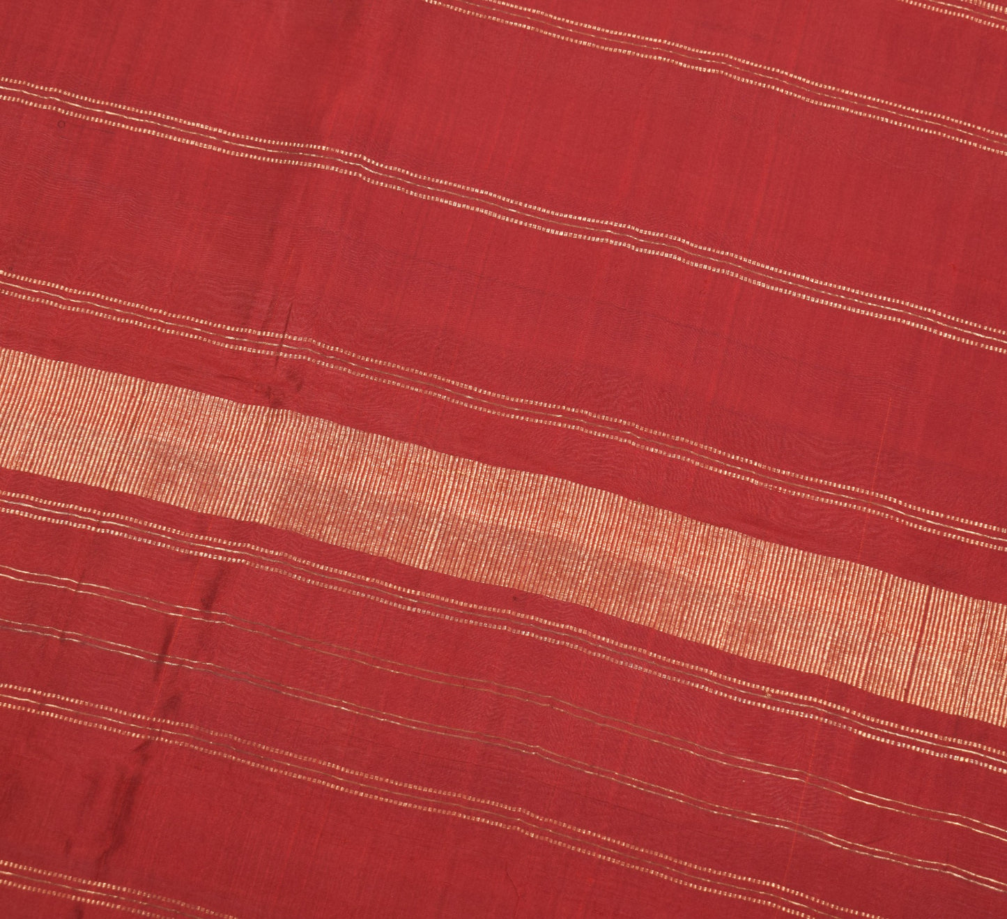 Sushila Vintage Maroon Sari Remnant Scrap Multi Purpose Pure Silk Craft Fabric