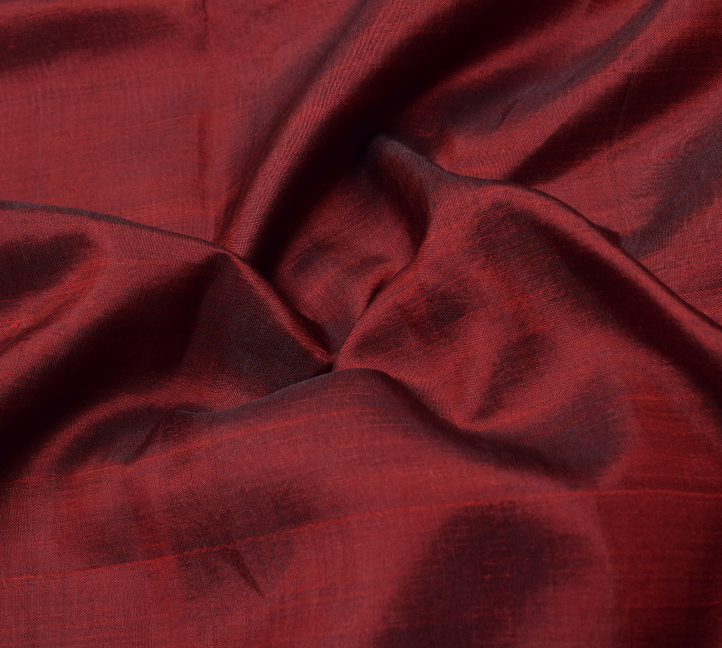 Sushila Vintage Maroon Sari Remnant Scrap Multi Purpose Pure Silk Craft Fabric