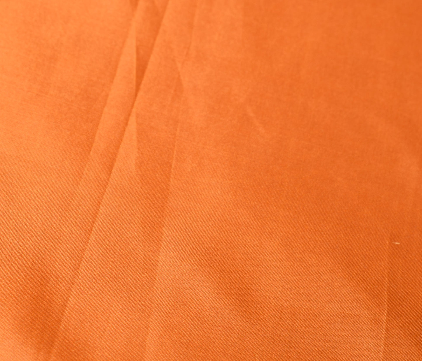 Sushila Vintage  Pure Silk Sari Remnant Scrap Multi Purpose Orange Craft Fabric