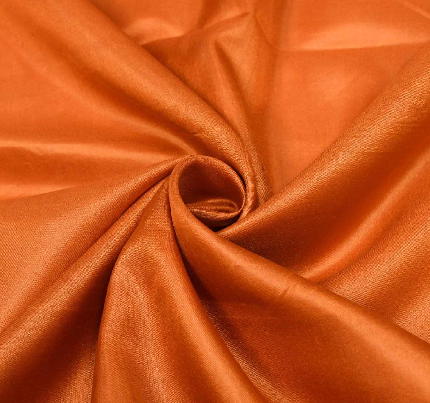 Sushila Vintage  Pure Silk Sari Remnant Scrap Multi Purpose Orange Craft Fabric