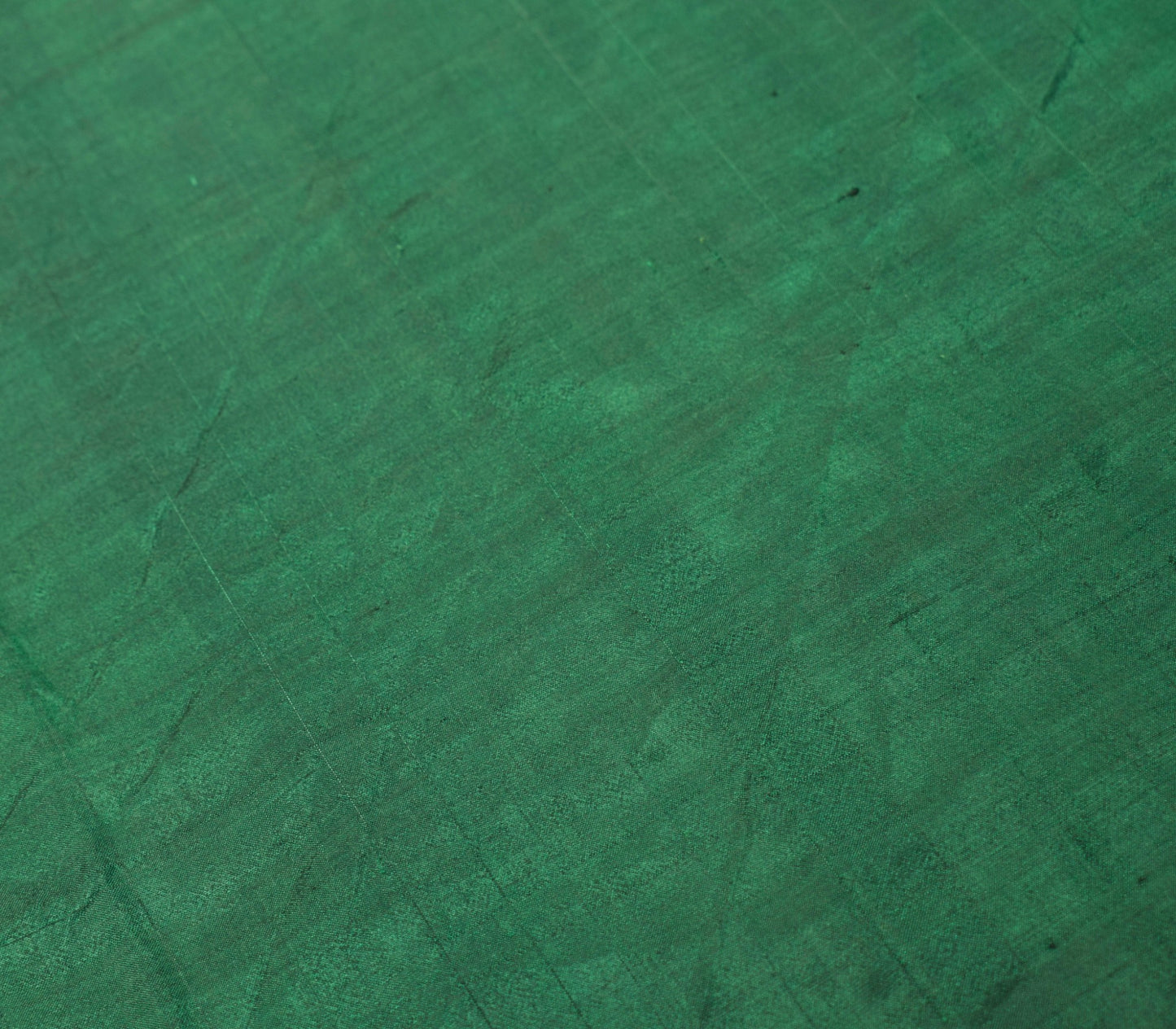 Sushila Vintage Green Sari Remnant Scrap Multi Purpose Pure Silk Craft Fabric