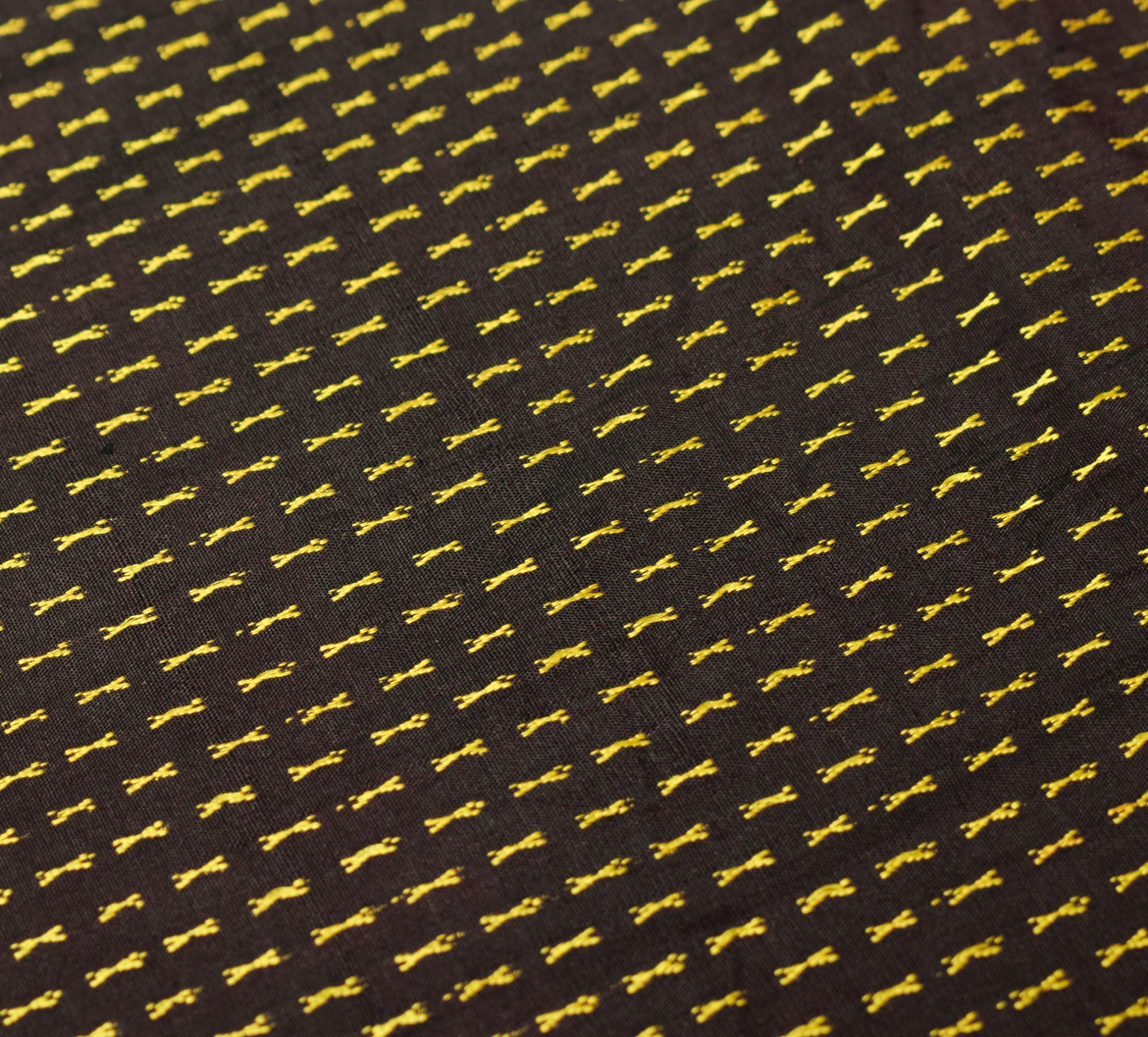 Sushila Vintage Dark Wine Sari Remnant Scrap Woven Pure Silk Soft Craft Fabric