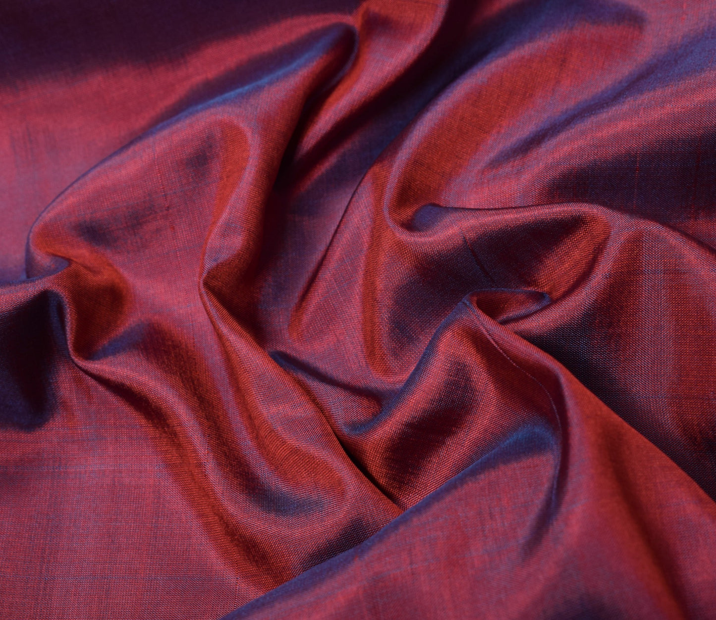 Sushila Vintage Maroon Sari Remnant Scrap Polka Dot Woven Pure Silk Craft Fabric