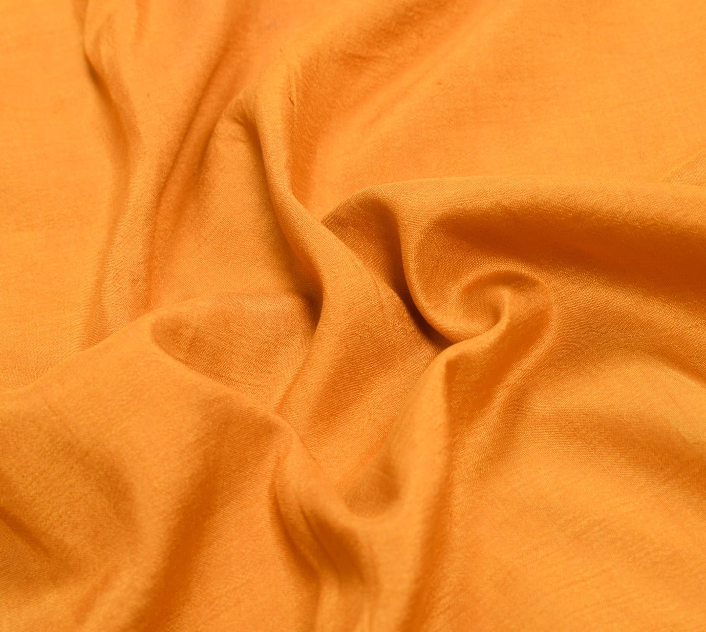 Sushila Vintage Mustard Sari Remnant Scrap Multi Purpose Pure Silk Craft Fabric