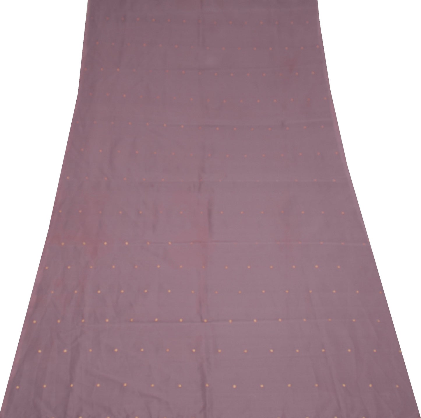 Sushila Vintage Mauve Art Silk Sari Remnant Scrap Zari Woven Soft Craft Fabric