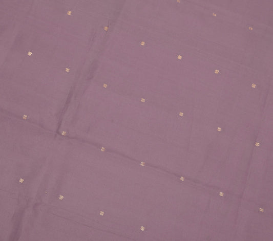 Sushila Vintage Mauve Art Silk Sari Remnant Scrap Zari Woven Soft Craft Fabric