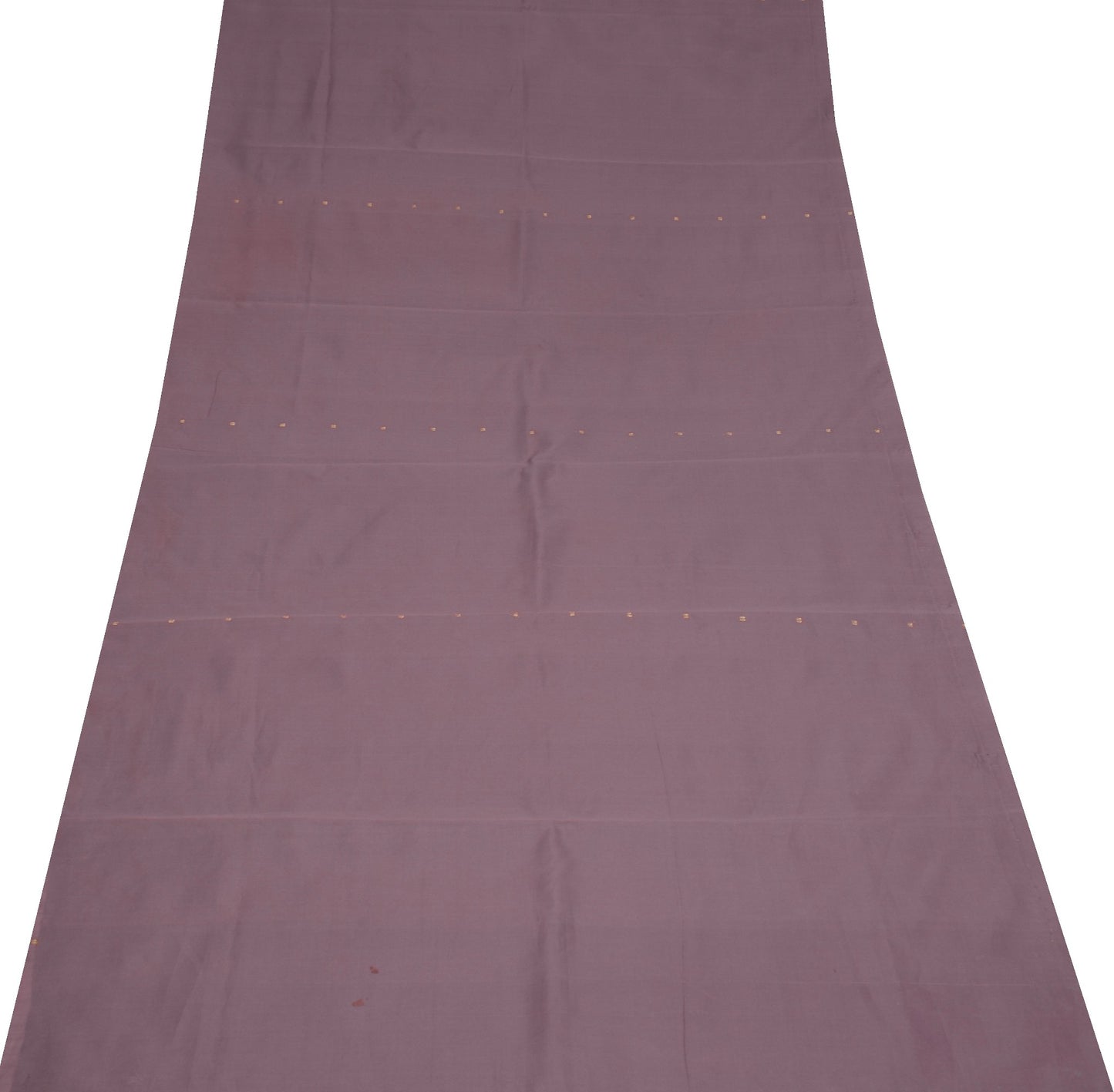 Sushila Vintage Mauve Art Silk Sari Remnant Scrap Zari Woven Soft Craft Fabric