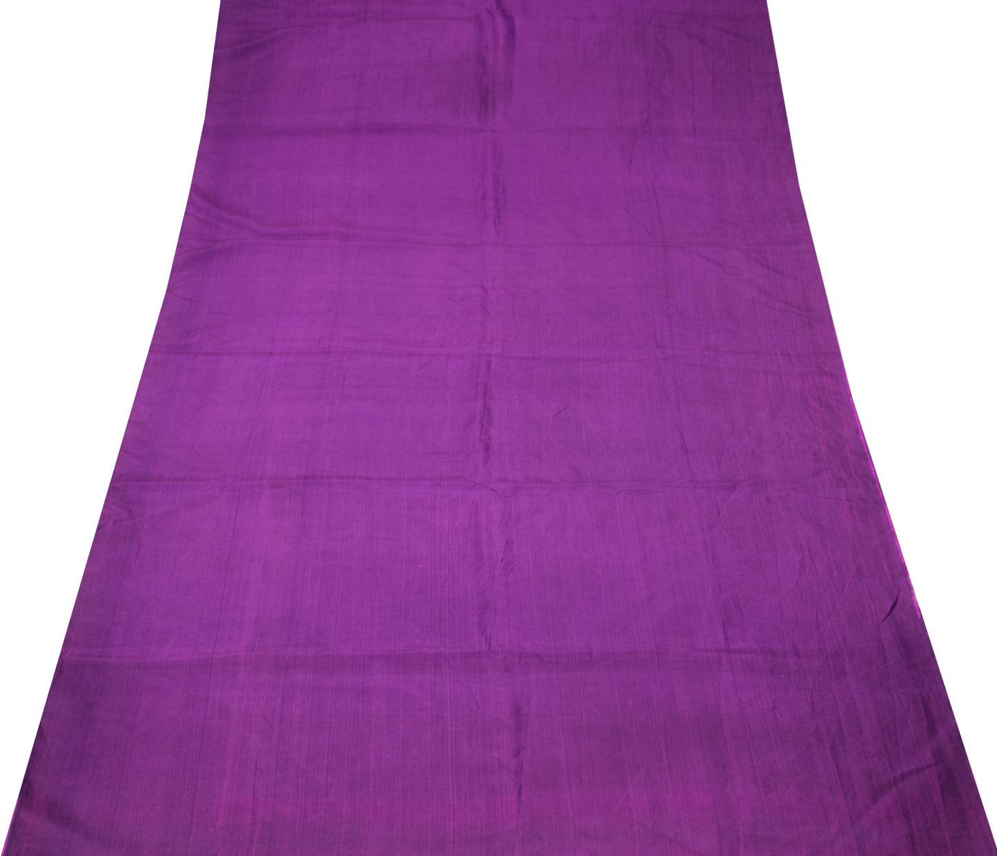 Sushila Vintage Pure Silk Sari Remnant Scrap Magenta Blue Dual Tone Craft Fabric