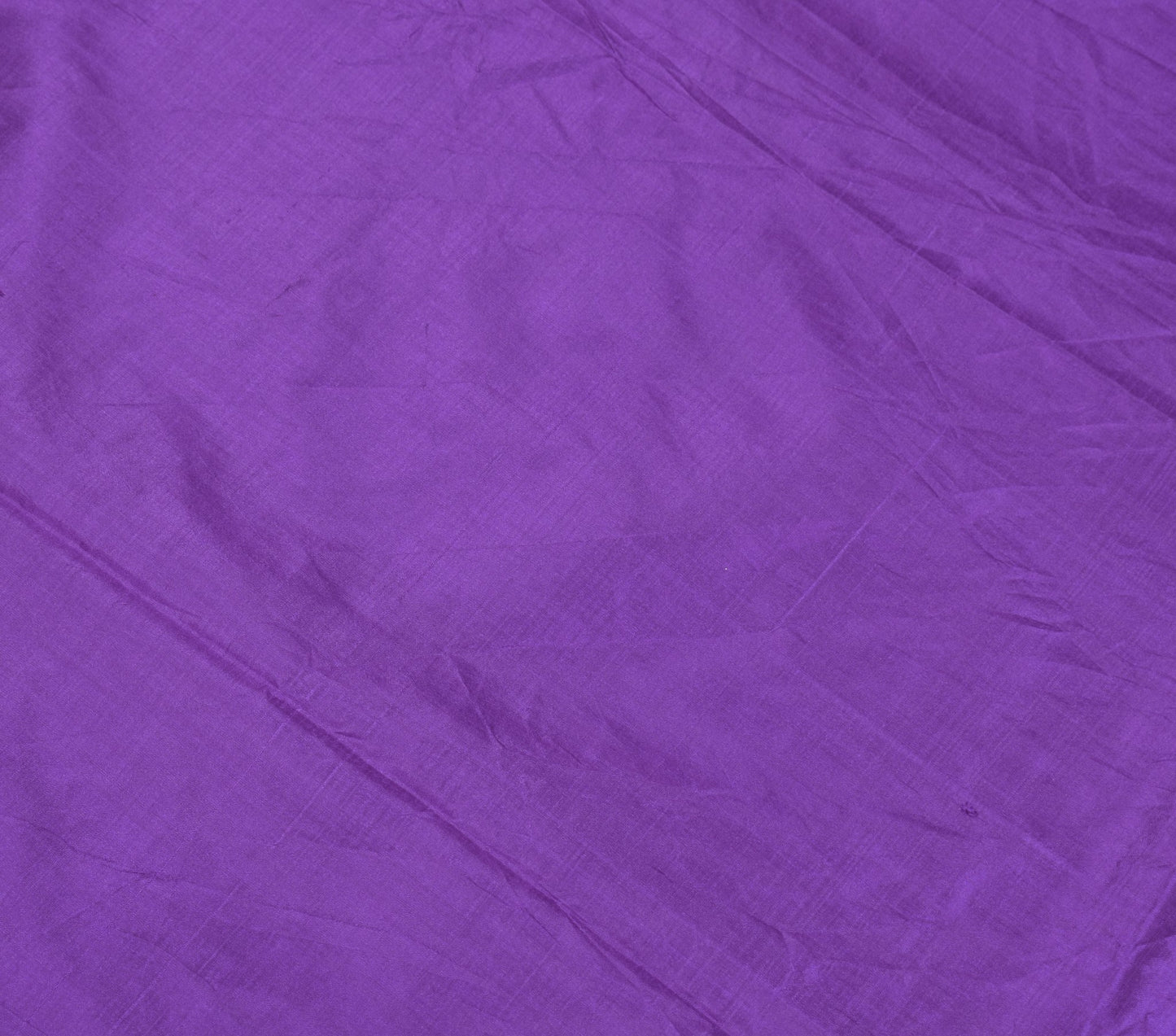 Sushila Vintage Purple Sari Remnant Scrap Pure Silk Multi Purpose Craft Fabric