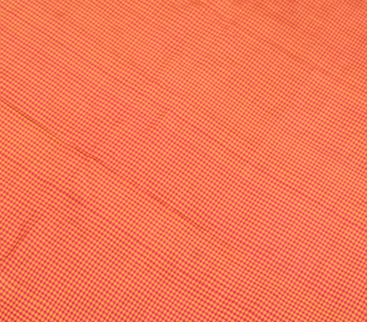 Sushila Vintage Pure Silk Sari Remnant Scrap Yellow Magenta Woven Craft Fabric