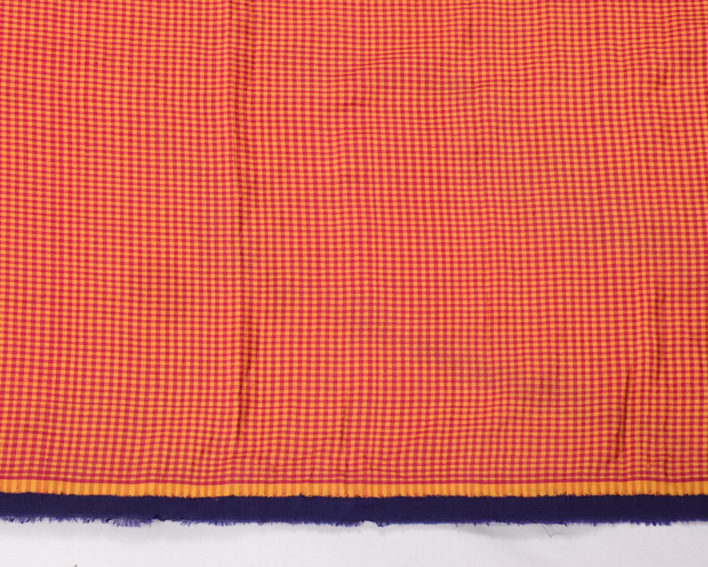 Sushila Vintage Pure Silk Sari Remnant Scrap Yellow Magenta Woven Craft Fabric