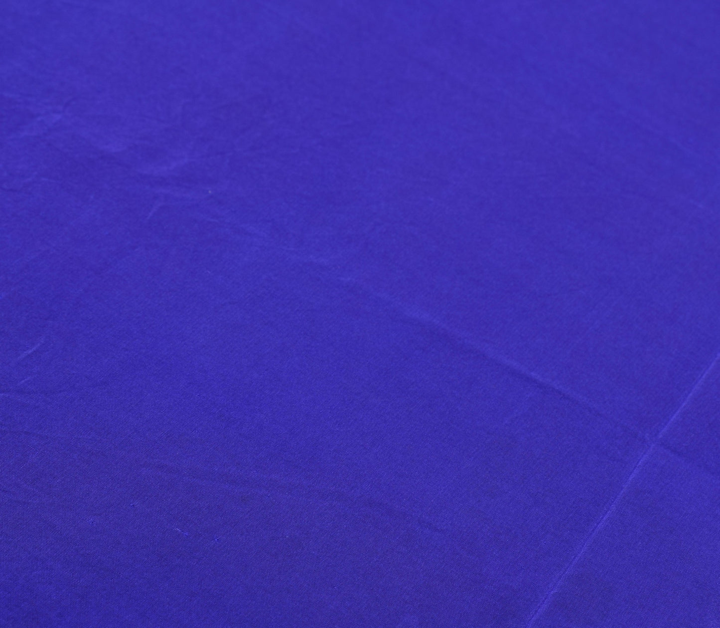 Sushila Vintage Blue Sari Remnant Scrap Pure Crepe Silk Soft Plain Craft Fabric