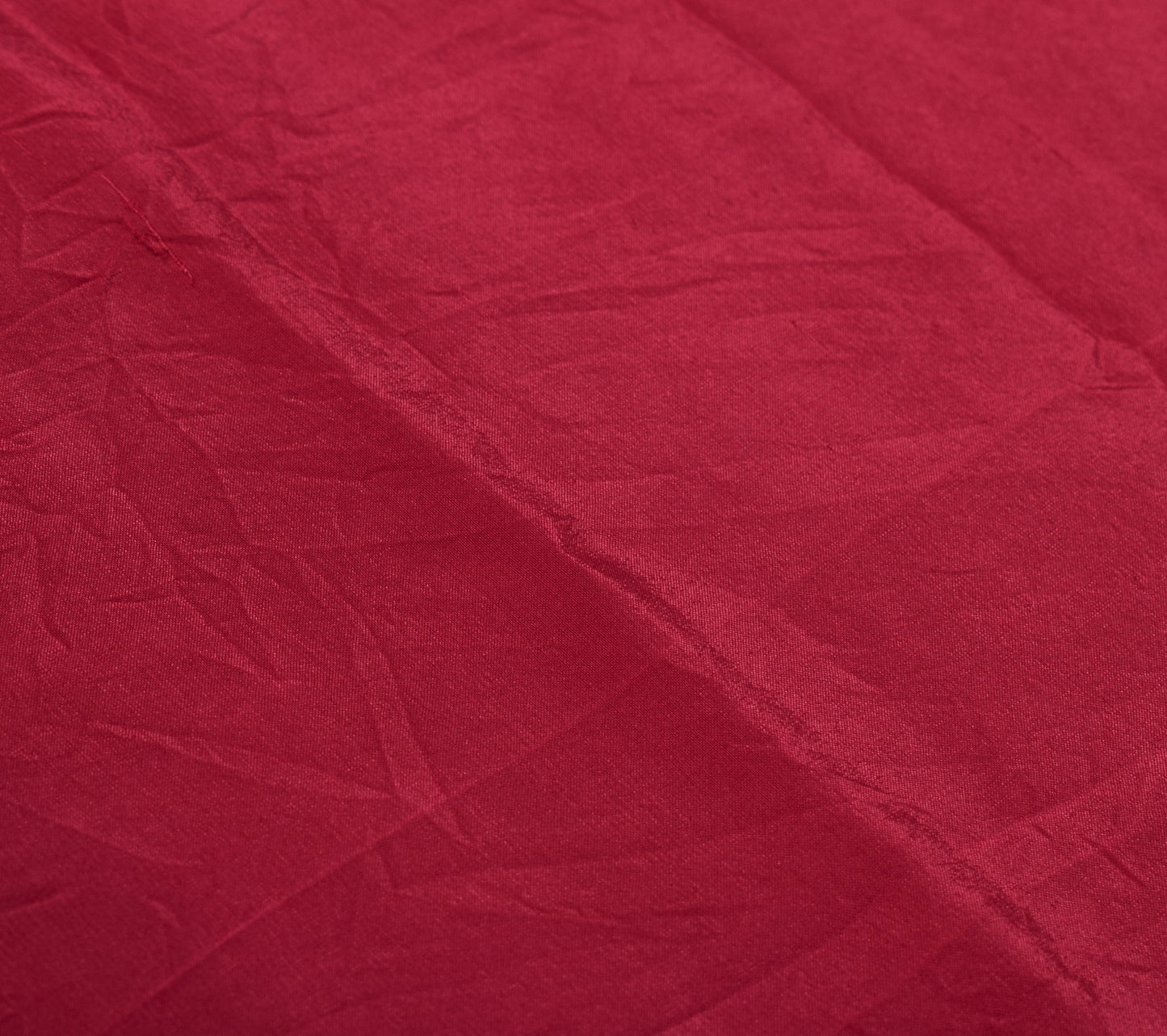 Sushila Vintage Maroon Sari Remnant Scrap Pure CrepeSilk Soft Plain Craft Fabric