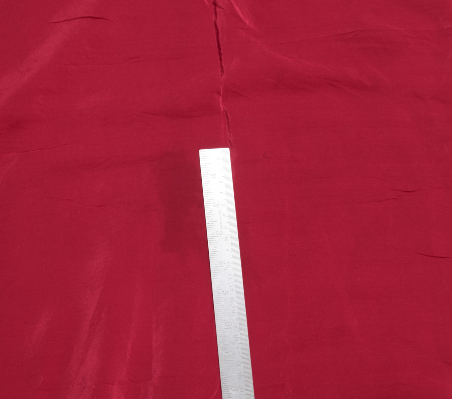 Sushila Vintage Maroon Sari Remnant Scrap Pure CrepeSilk Soft Plain Craft Fabric