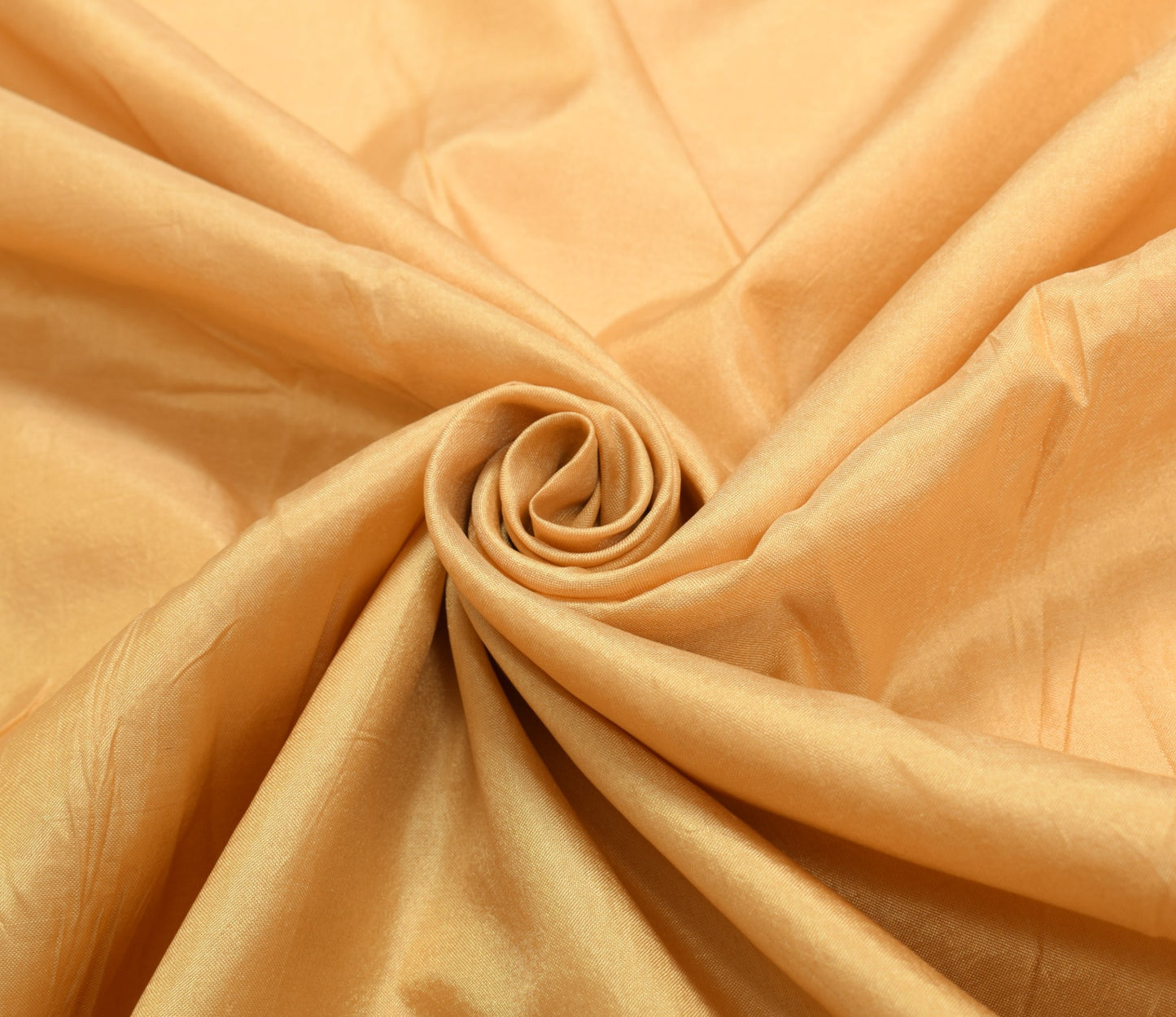 Sushila Vintage Beige Sari Remnant Scrap Hand Woven Soft Pure Silk Craft Fabric