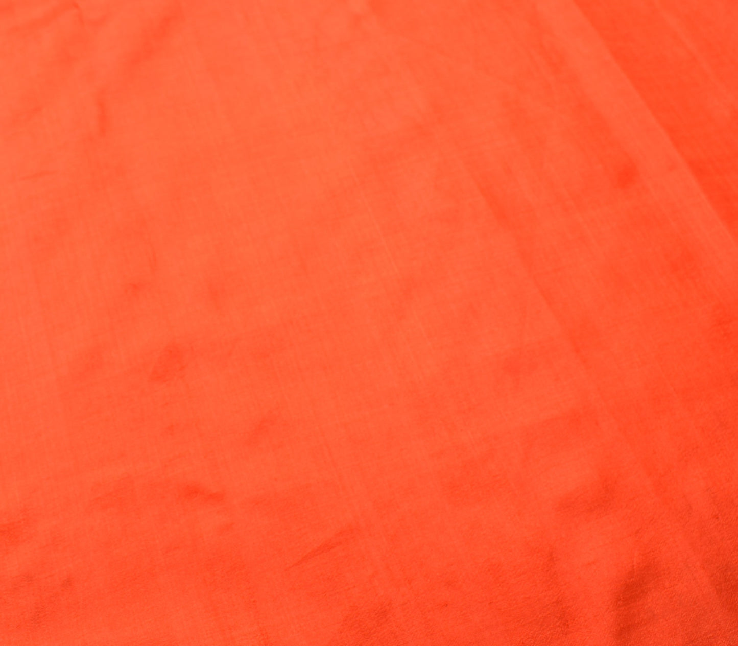 Sushila Vintage Sari Remnant Scrap Multi Purpose Pure Silk Orange Craft Fabric