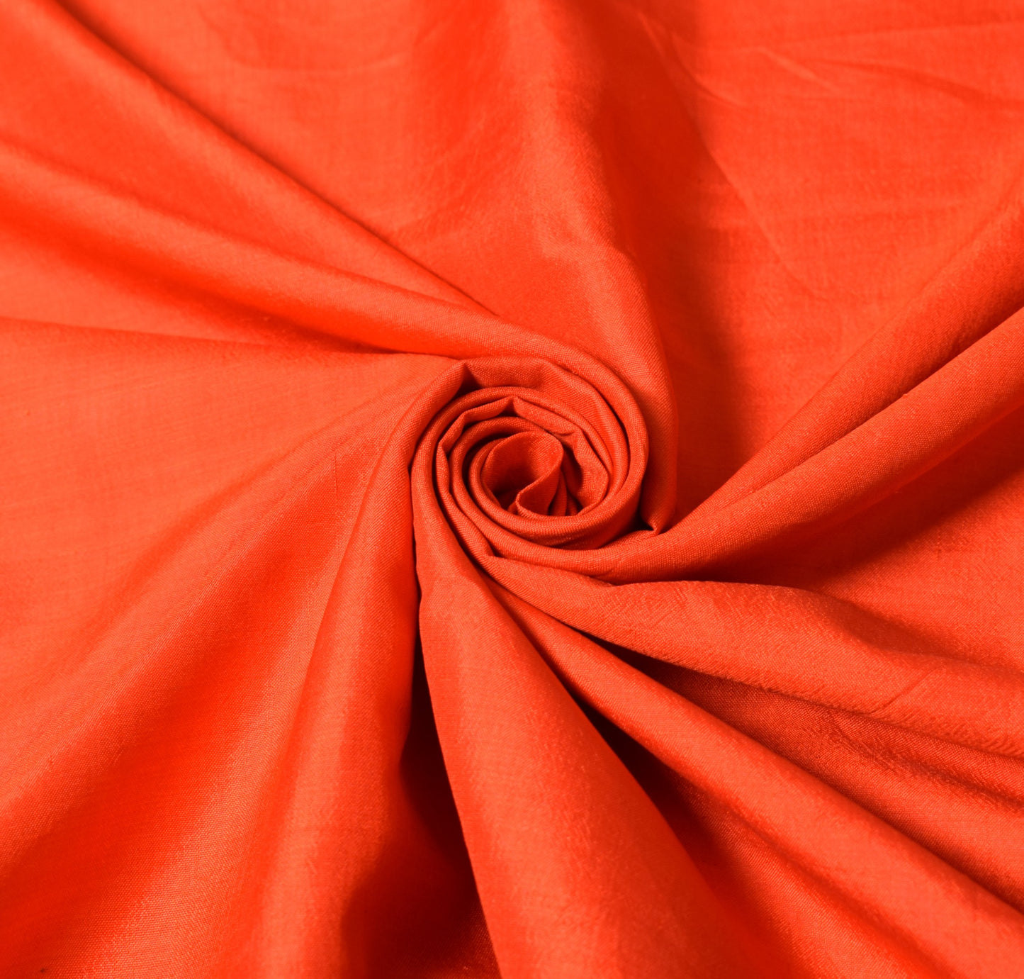 Sushila Vintage Sari Remnant Scrap Multi Purpose Pure Silk Orange Craft Fabric