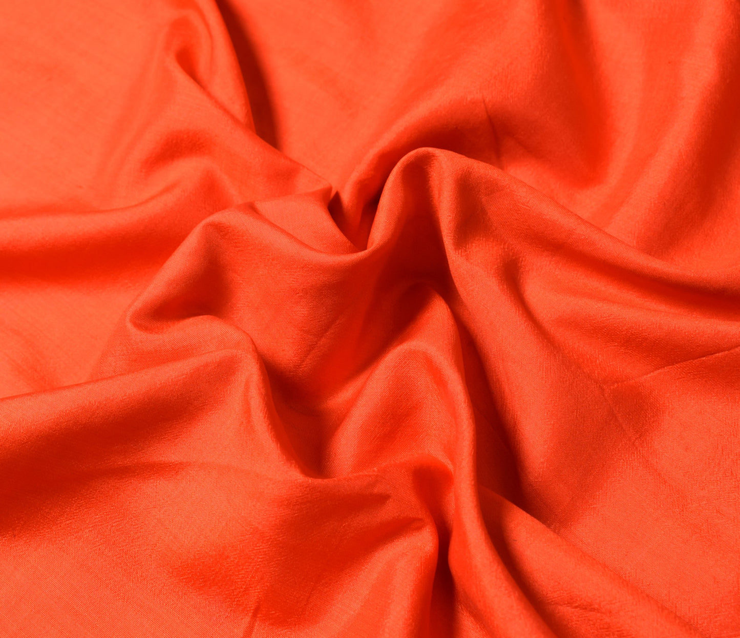 Sushila Vintage Sari Remnant Scrap Multi Purpose Pure Silk Orange Craft Fabric
