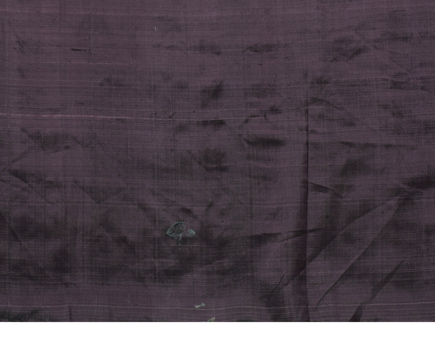 Sushila Vintage Dark Purple Sari Remnant Scrap Plain Pure Silk 5Yd Craft Fabric