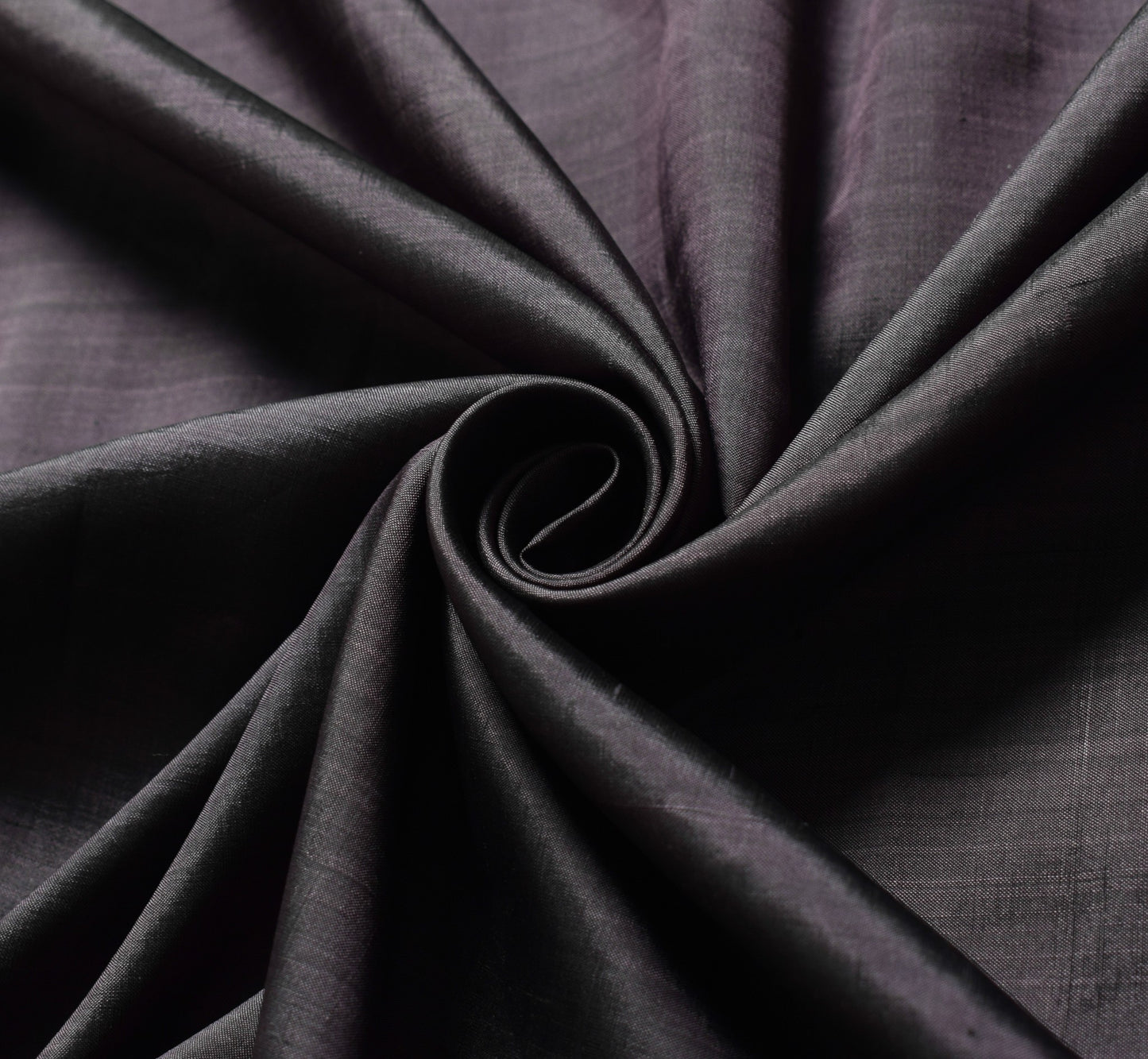 Sushila Vintage Dark Purple Sari Remnant Scrap Plain Pure Silk 5Yd Craft Fabric
