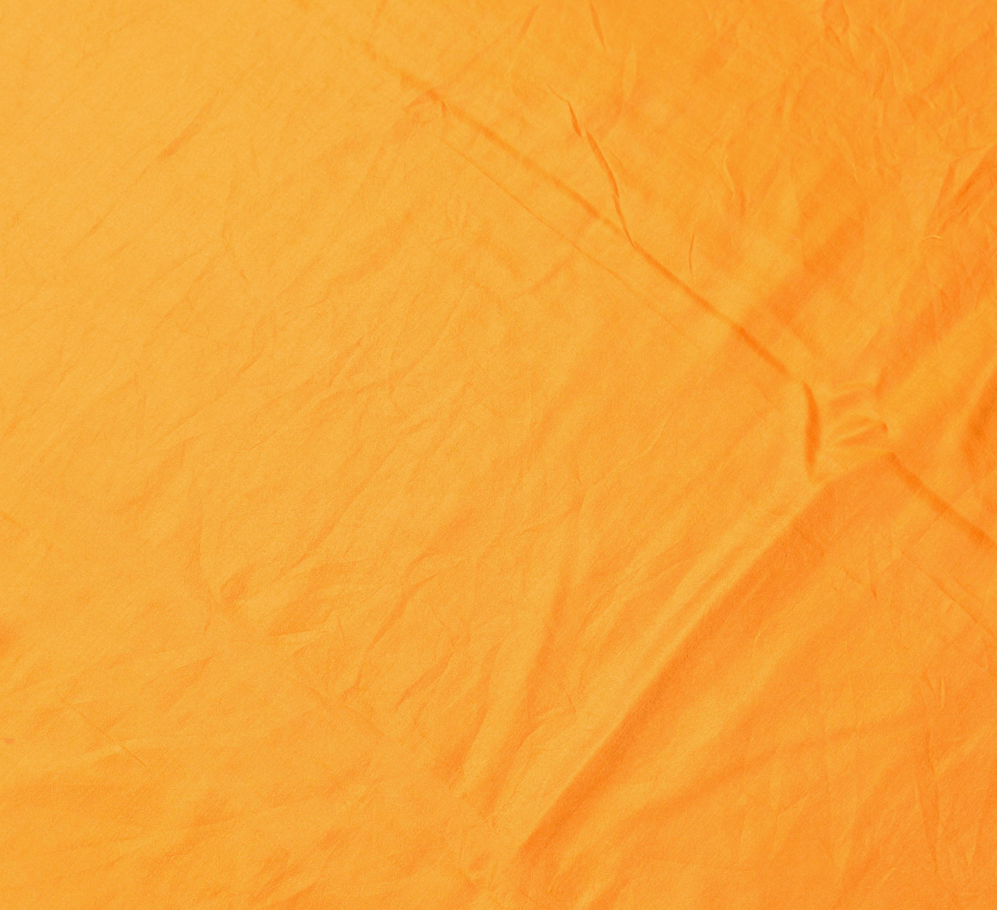 Sushila Vintage Orange Sari Remnant Scrap Multi Purpose Pure Silk Craft Fabric
