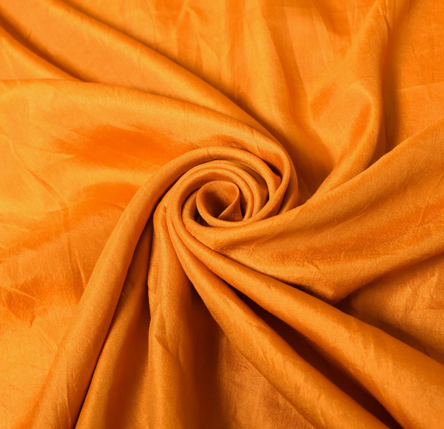 Sushila Vintage Orange Sari Remnant Scrap Multi Purpose Pure Silk Craft Fabric