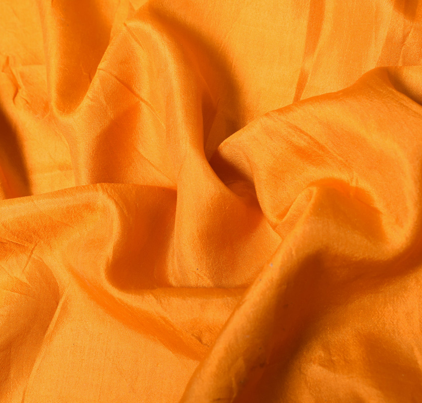 Sushila Vintage Orange Sari Remnant Scrap Multi Purpose Pure Silk Craft Fabric